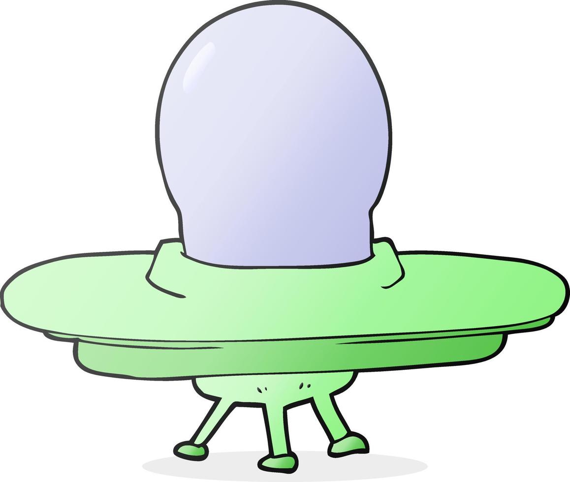 cartoon flying saucer vector