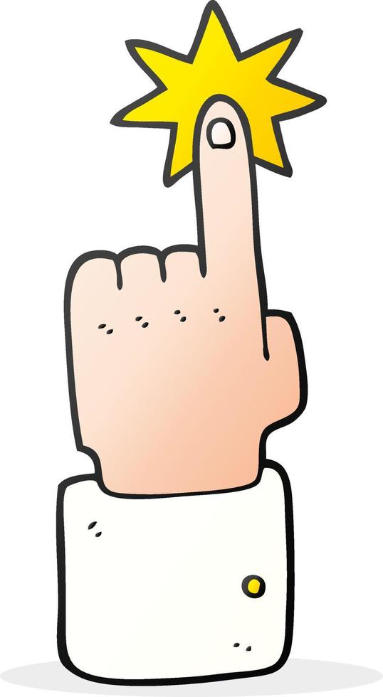 cartoon pointing hand vector