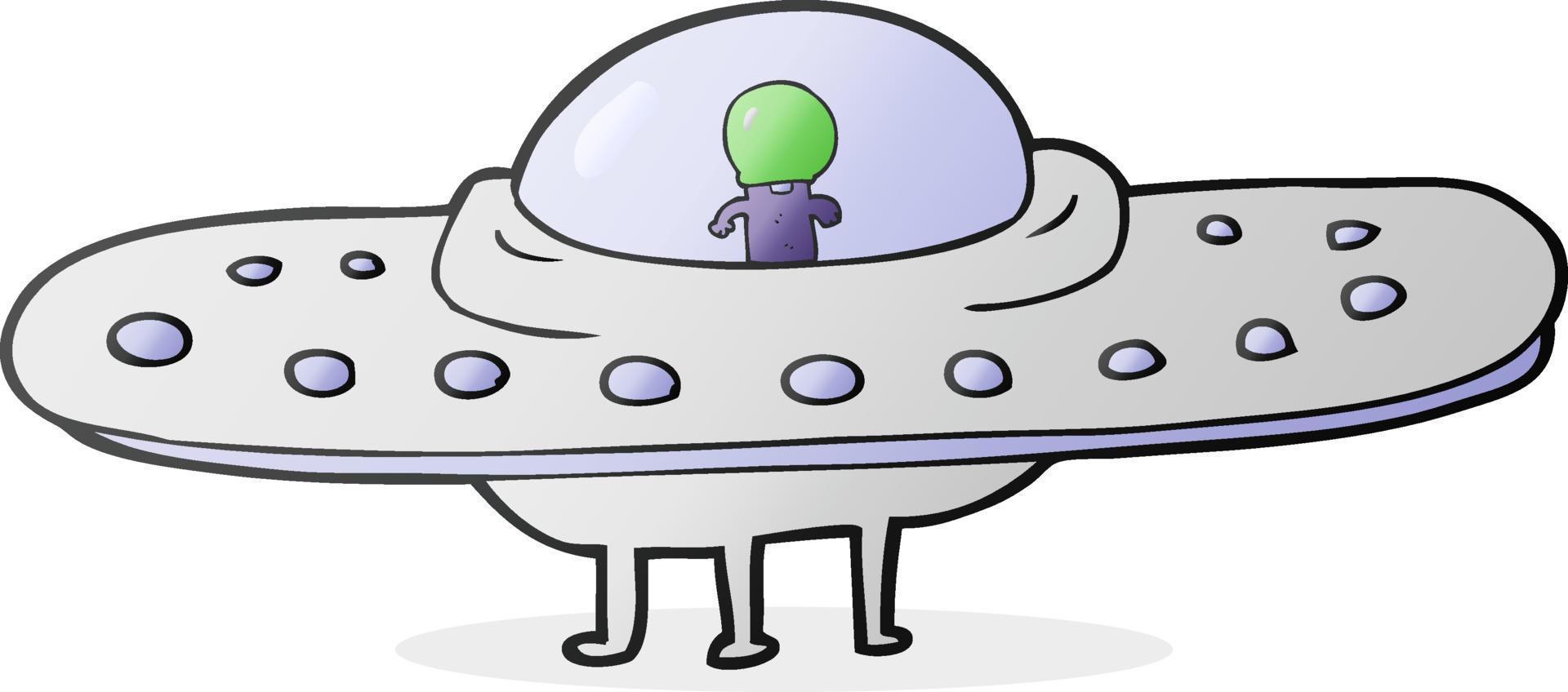 cartoon flying saucer vector