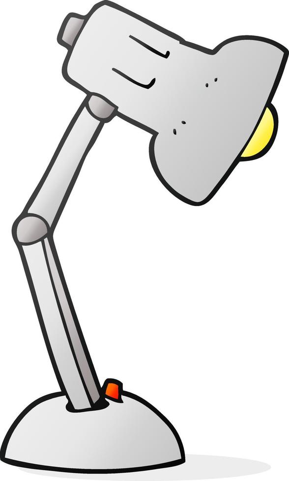 cartoon desk lamp vector