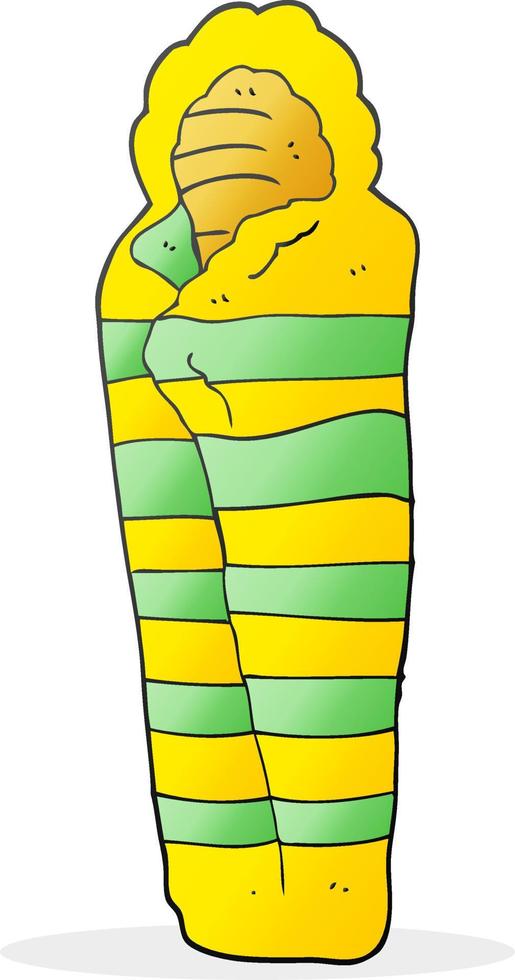 cartoon sleeping bag vector