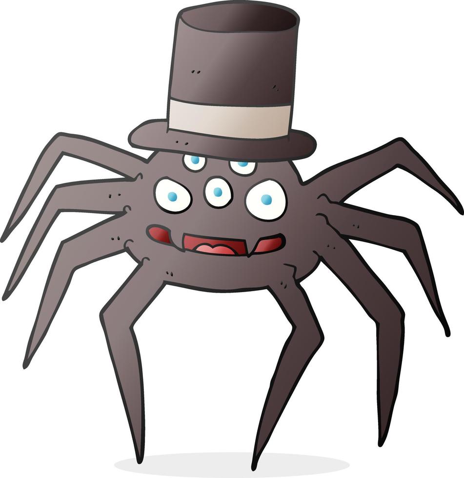 cartoon halloween spider vector