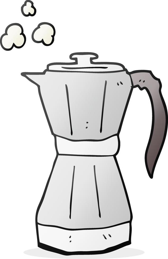 cartoon stovetop espresso maker vector