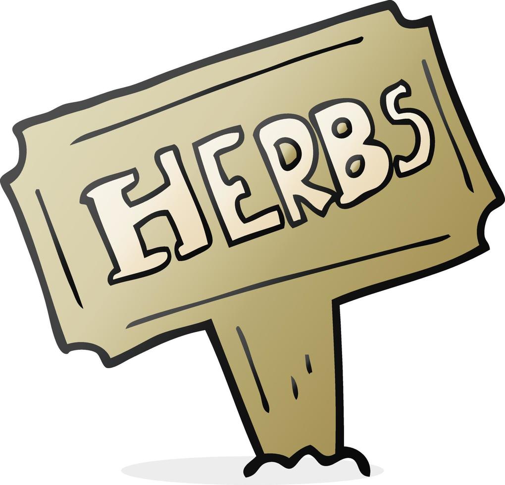 cartoon herbs sign 12291698 Vector Art at Vecteezy