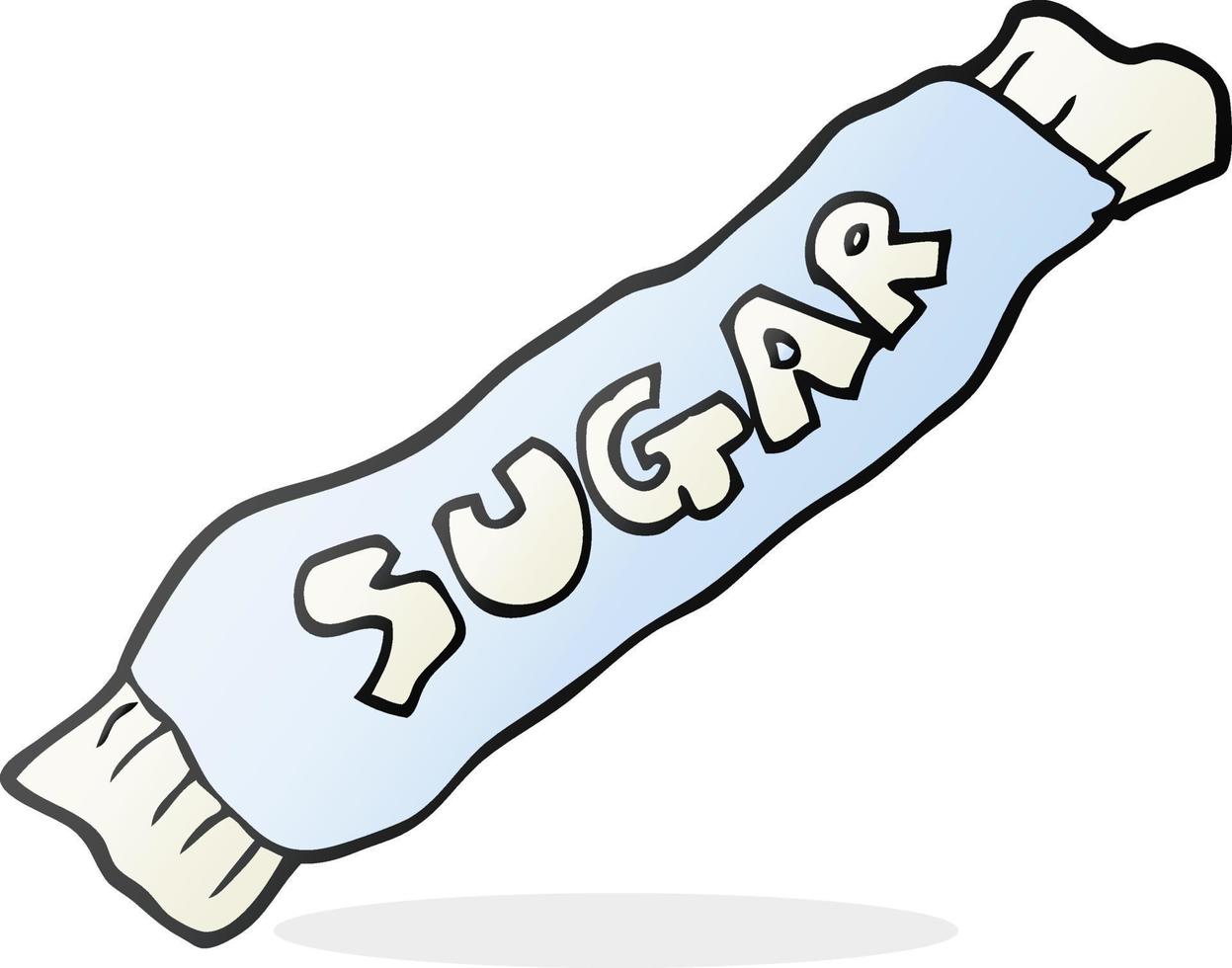 cartoon packet of sugar vector