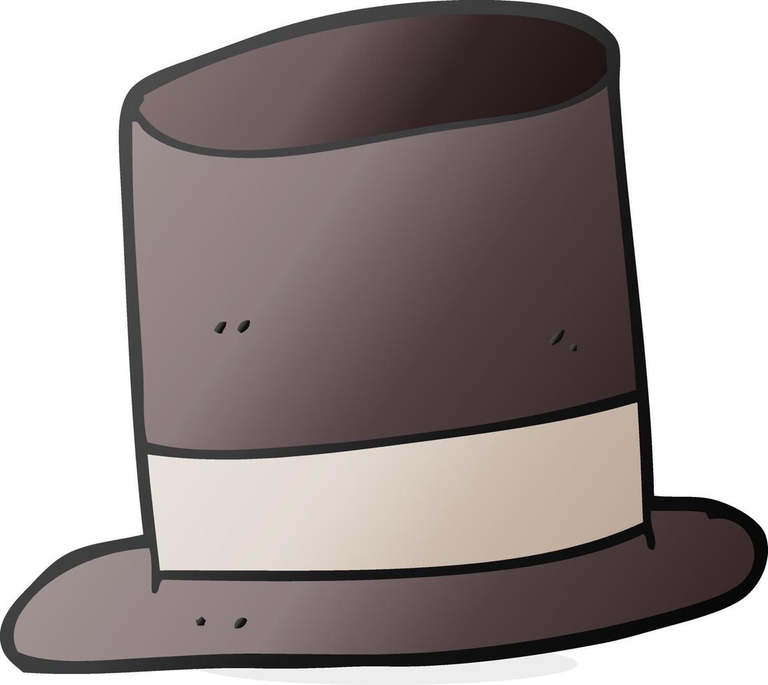 cartoon top hat vector