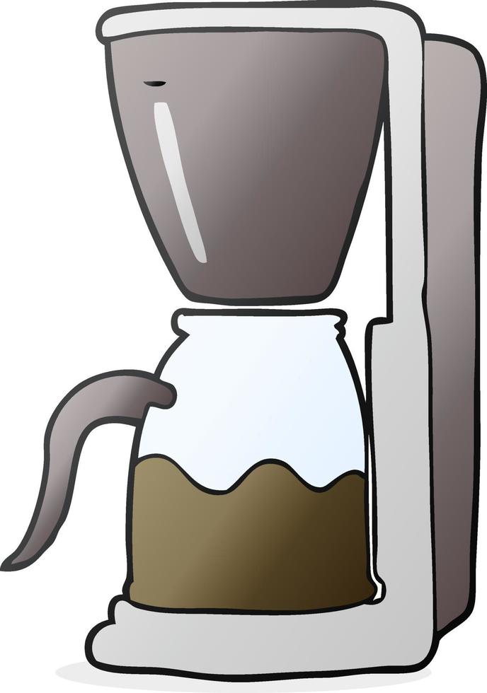 cartoon coffee maker vector