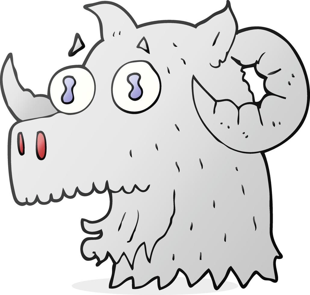cartoon ram head vector