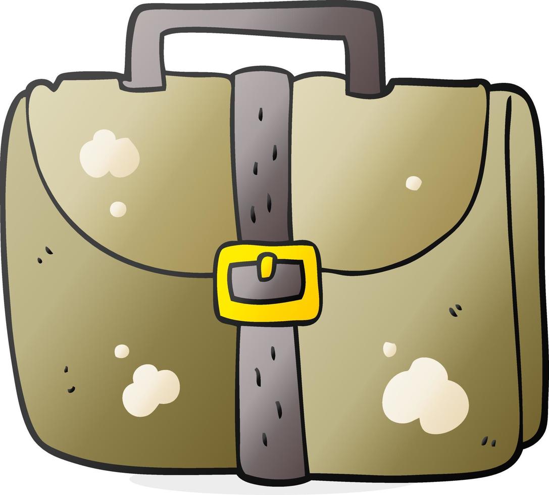 cartoon old work bag vector