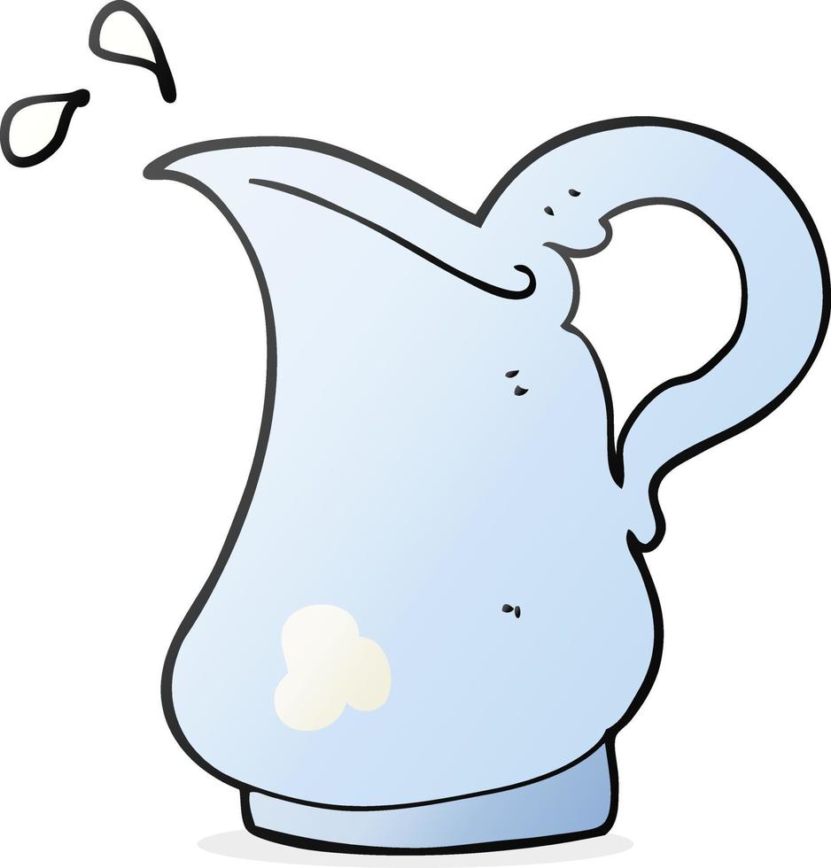 cartoon milk jug vector