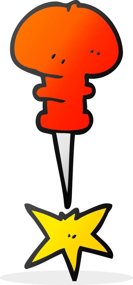 cartoon office tack vector