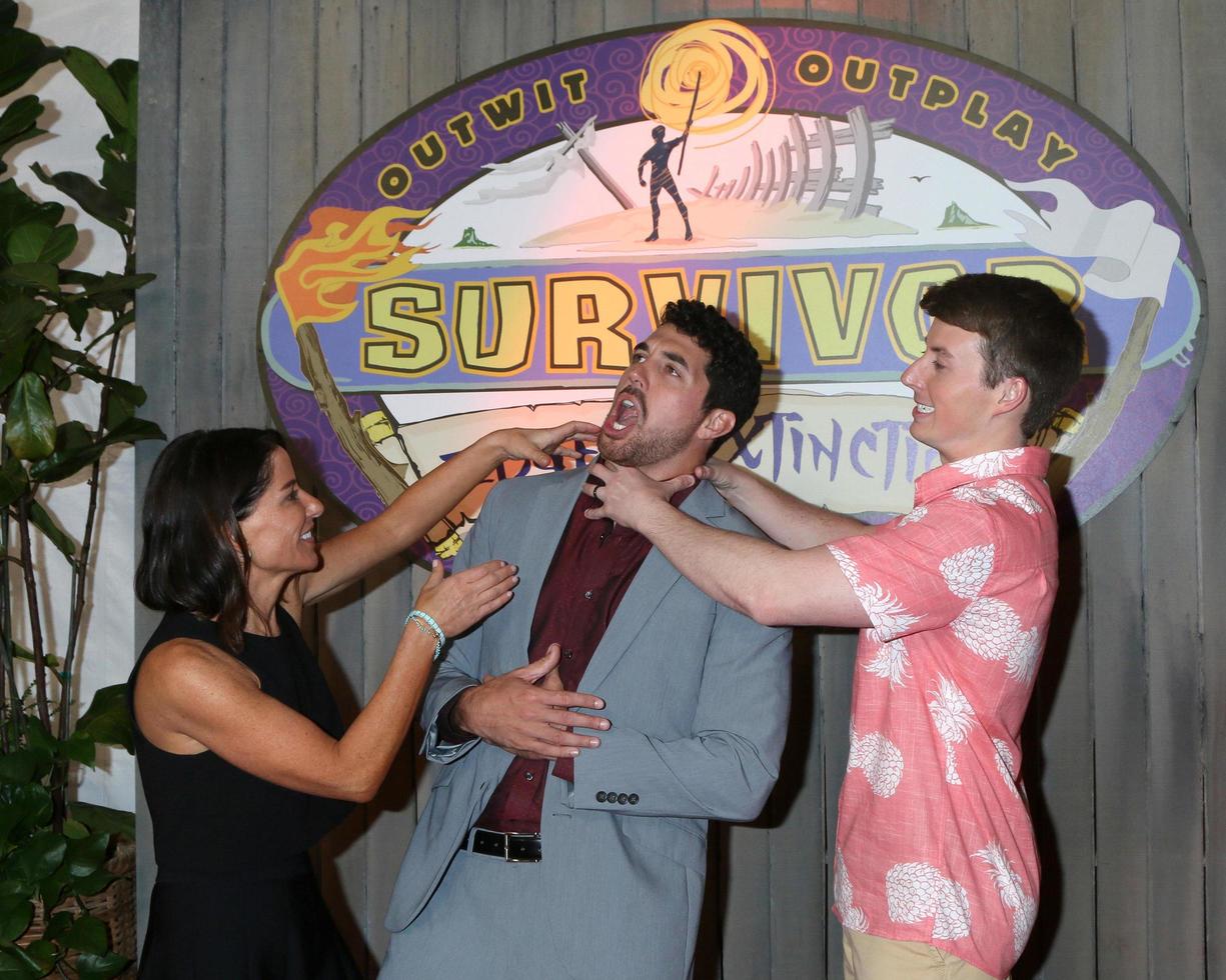LOS ANGELES MAY 15 - Julie Rosenberg, Chris Underwood, Gavin Whitson at the Survivor - Edge of Extinction Finale at the CBS Radford on May 15, 2019 in Studio City, CA photo