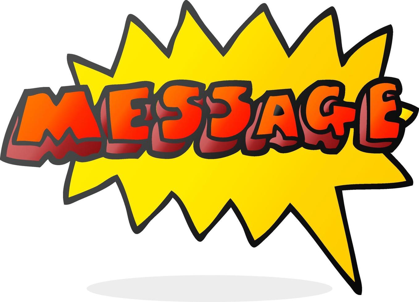 cartoon message text vector