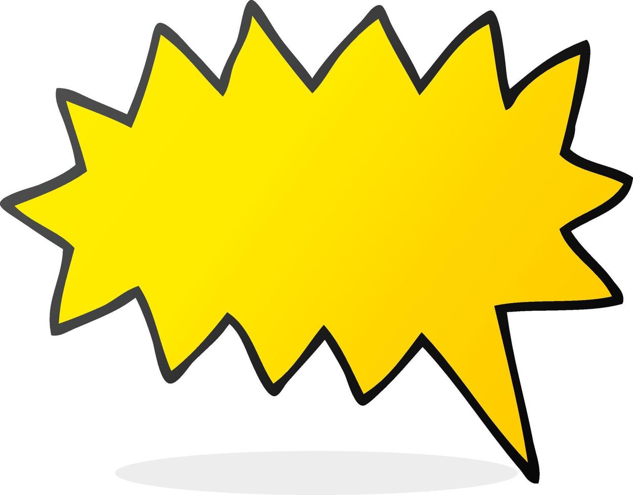 cartoon simple shout bubble doodle vector