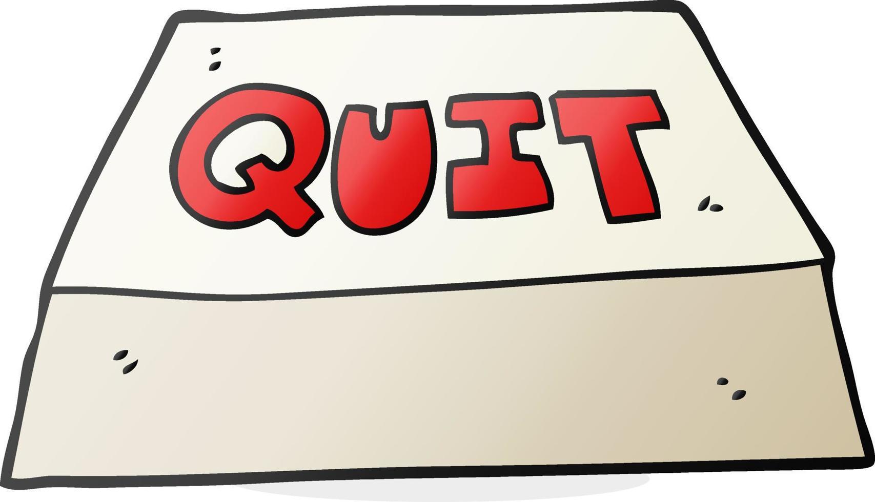 cartoon quit button vector