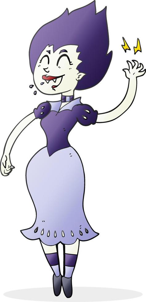 cartoon vampire girl vector