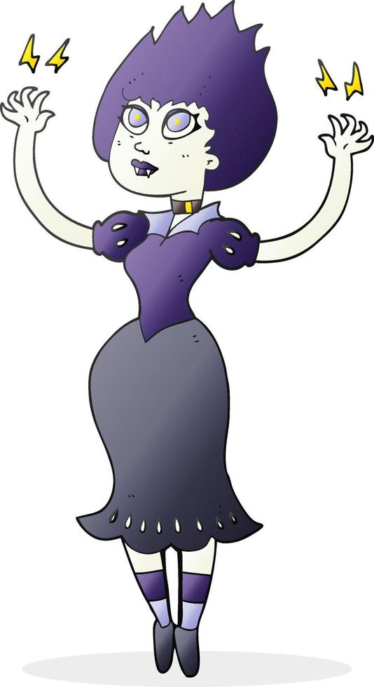 cartoon vampire girl vector