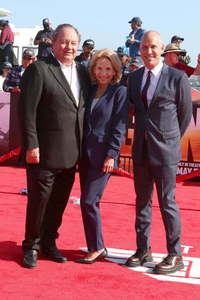 LOS ANGELES  MAY 4 - Guest, Shari Redstone, Brian Robbins at the Top Gun - Maverick World Premiere at USS Midway on May 4, 2022 in San Diego, CA photo