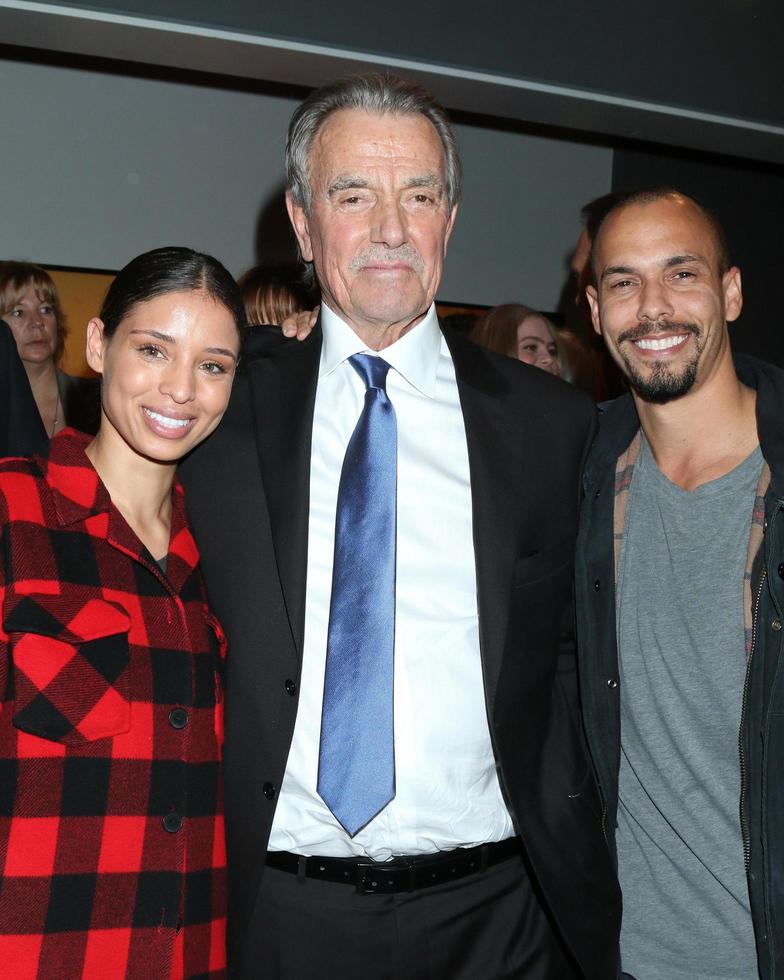 LOS ANGELES  FEB 7 - Brytni Sarpy, Eric Braeden, and Bryton James at the Eric Braeden 40th Anniversary Celebration on The Young and The Restless at the Television City on February 7, 2020 in Los Angeles, CA photo