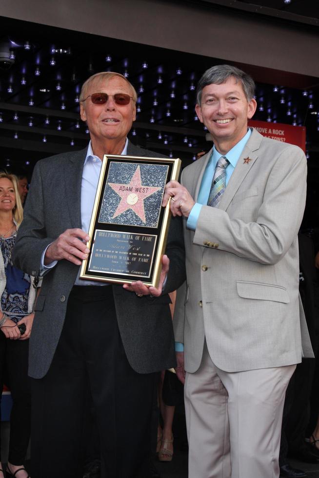 LOS ANGELES  APR 5 - Adam West, Leron Gubler at the Adam West Hollywood Walk of Fame Star Ceremony at Hollywood Blvd. on April 5, 2012 in Los Angeles, CA photo