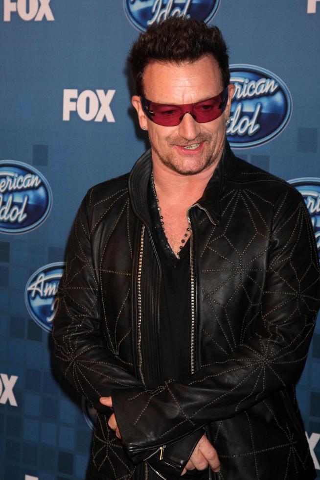 LOS ANGELES  MAY 25 - Bono
 in the 2011 American Idol FInale Press Room at Nokia at LA Live on May 25, 2011 in Los Angeles, CA photo