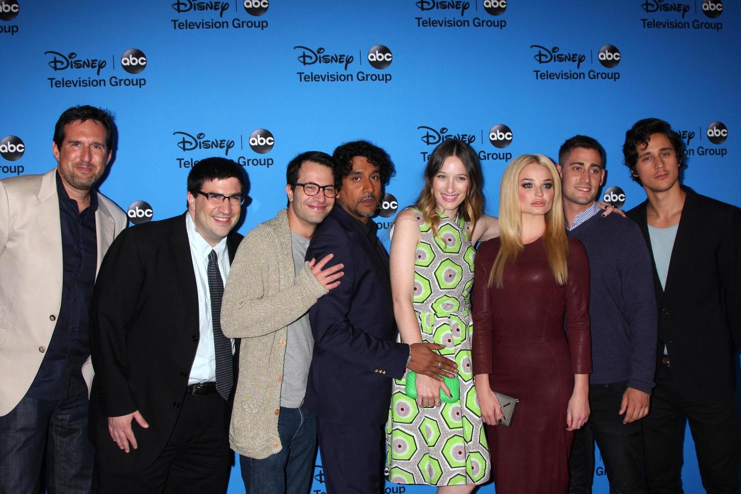 LOS ANGELES  AUG 4 - Exec producers, with cast Naveen Andrews, Sophie Lowe, Emma Rigby, Michael Socha, Peter Gadiot arrives at the ABC Summer 2013 TCA Party at the Beverly Hilton Hotel on August 4, 2013 in Beverly Hills, CA photo