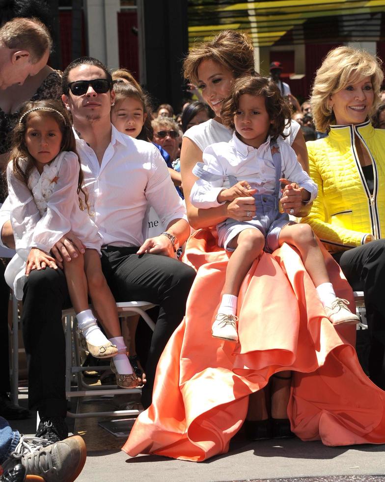 LOS ANGELES  JUN 20 - Emme Anthony, Casper Smart, Jennifer Lopez, Max Anthony at the Hollywood Walk of Fame star ceremony for Jennifer Lopez at the W Hollywood Hotel on June 20, 2013 in Los Angeles, CA photo