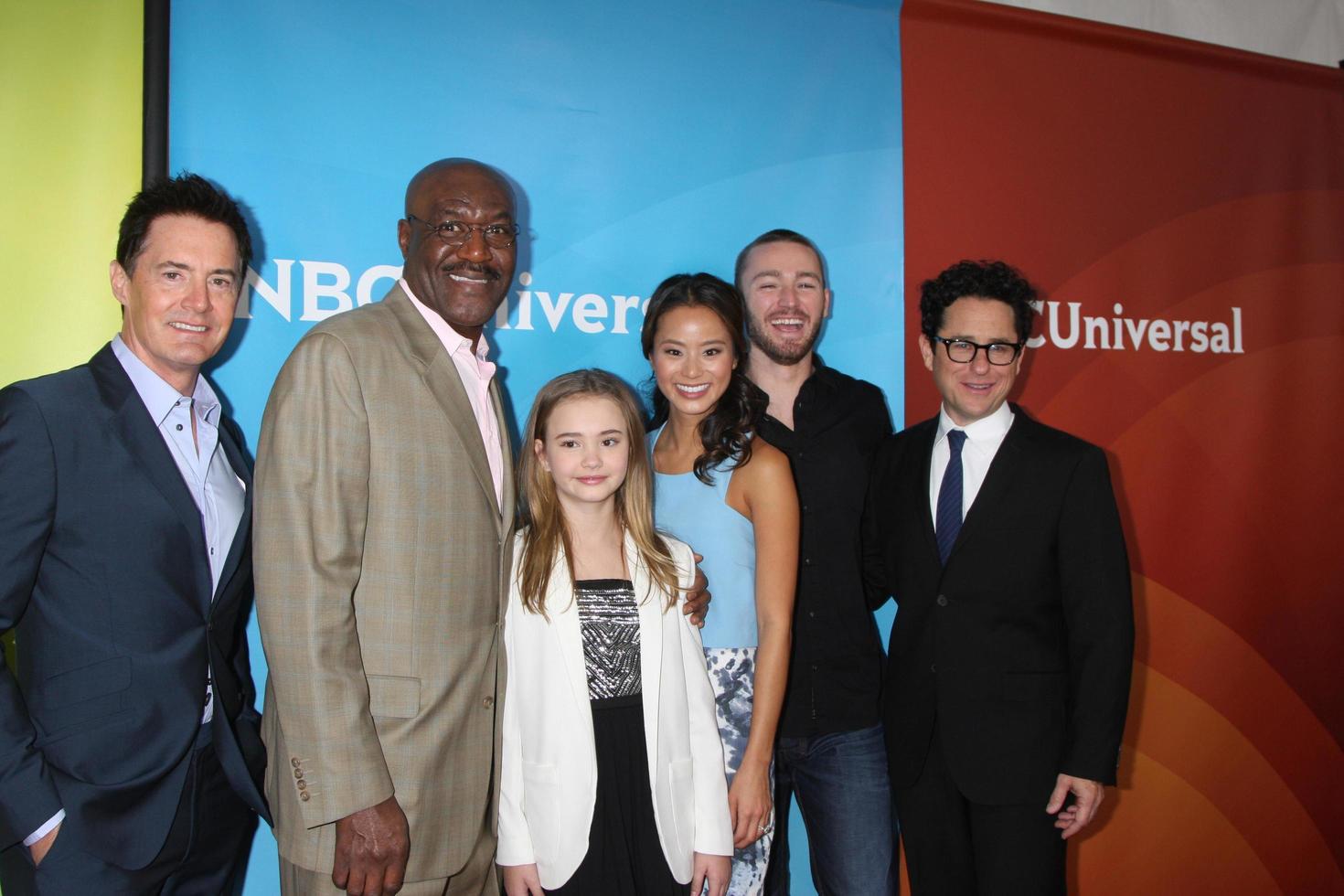 LOS ANGELES, JAN 19 - Kyle MacLachlan, Delroy Lindo, Johnny Sequoyah, Jamie Chung, Jake McLaughlin, JJ Abrams at the NBC TCA Winter 2014 Press Tour at Langham Huntington Hotel on January 19, 2014 in Pasadena, CA photo