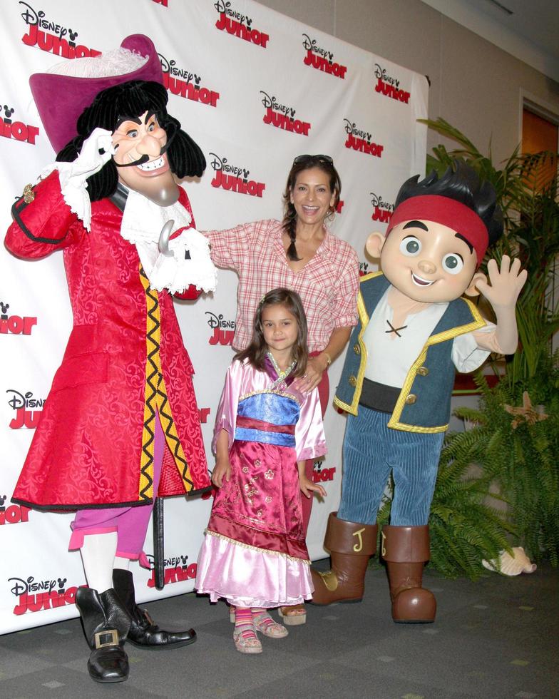 LOS ANGELES, OCT 18 -  Captain Hook, Luna Katich, Constance Marie, Jake at the Jake And The Never Land Pirates - Battle For The Book  Costume Party Premiere at the Walt Disney Studios on October 18, 2014 in Burbank, CA photo