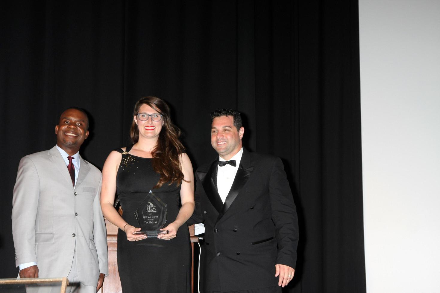 LOS ANGELES, SEP 26 - Delious Kennedy, Alexis O. Korycinski, Ron Truppa at the Catalina Film Festival Saturday Gala at the Avalon Theater on September 26, 2015 in Avalon, CA photo