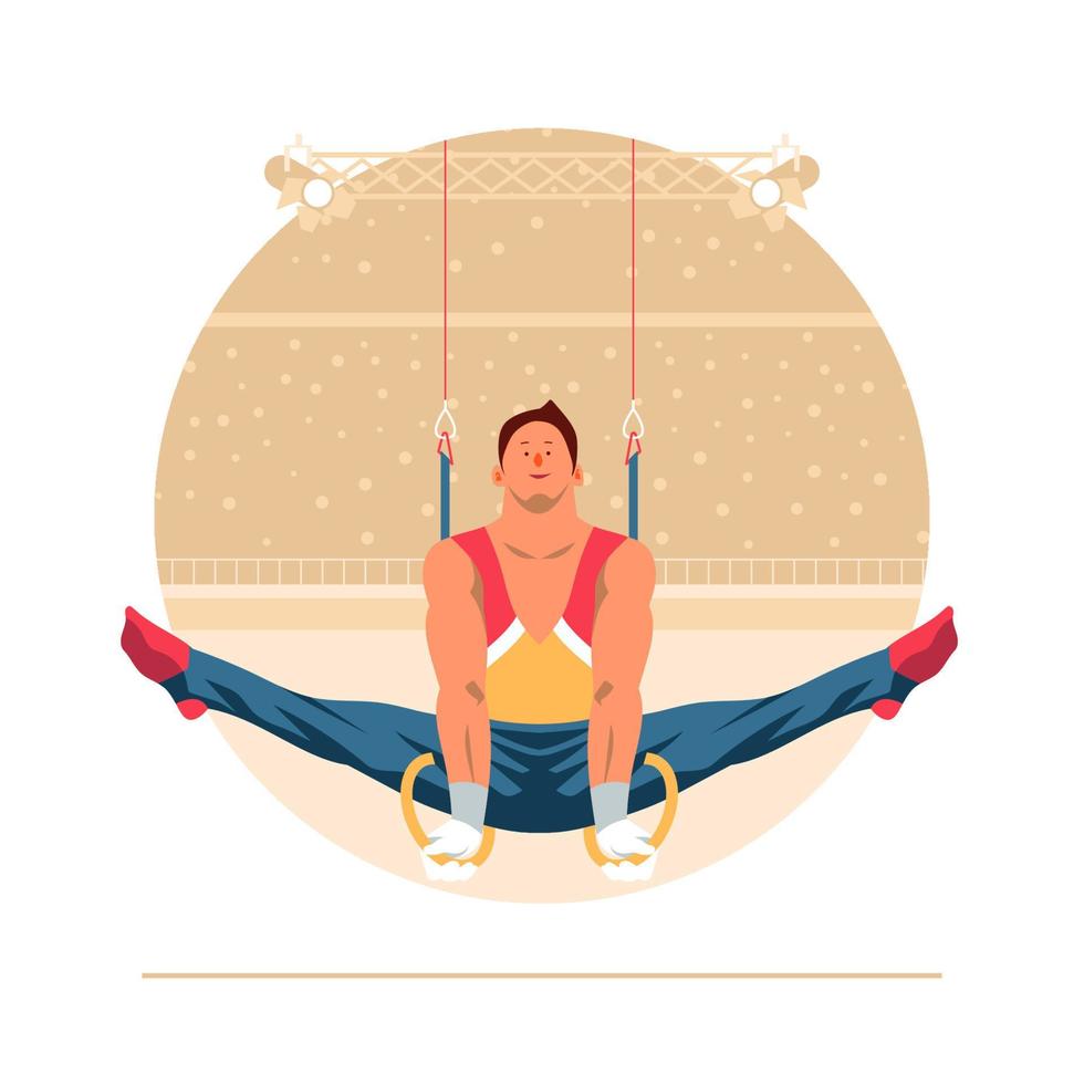 Male Gymnastic Concept vector