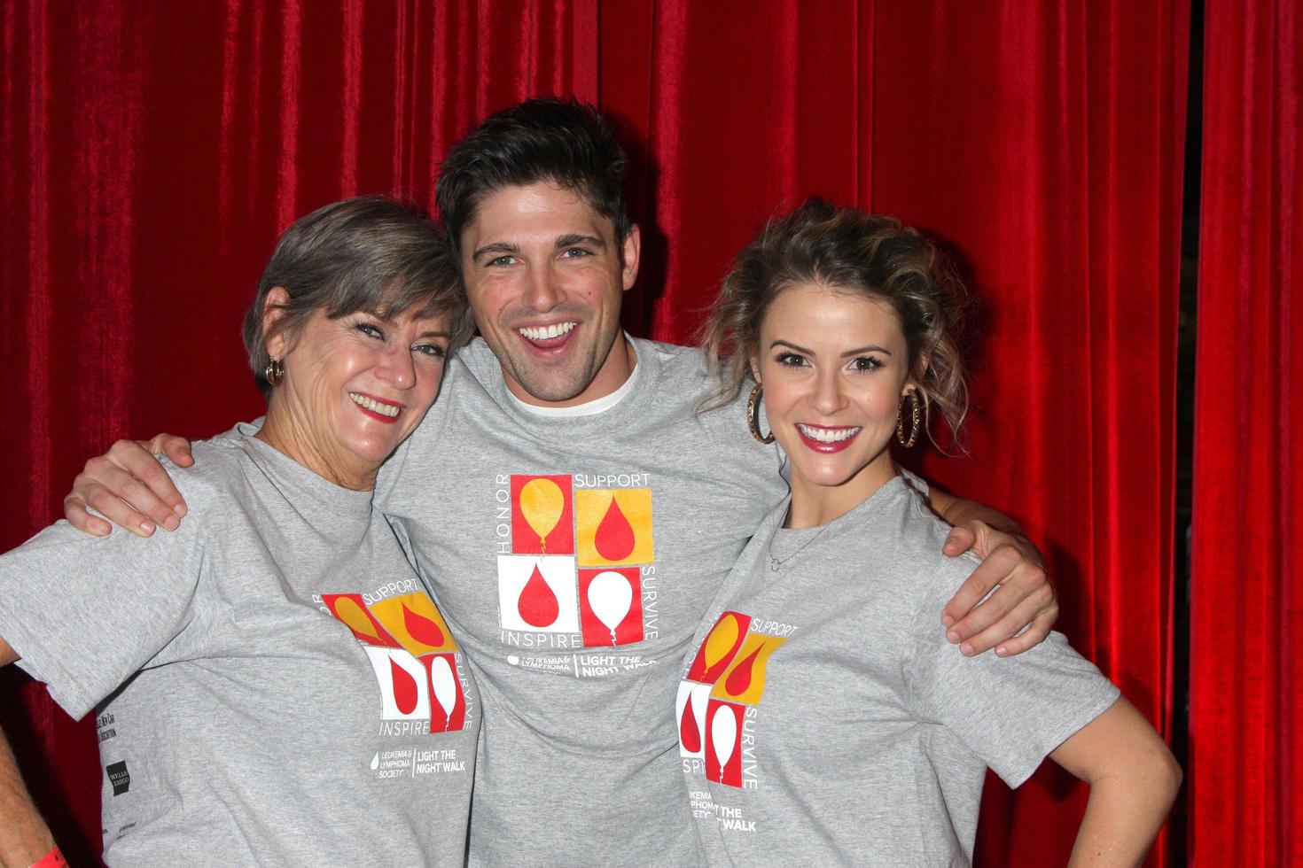 LOS ANGELES, OCT 6 - Char Griggs, Robert Adamson, Linsey Godfrey at the Light The Night The Walk to benefit the Leukemia-Lymphoma Society at Sunset-Gower Studios on October 6, 2013 in Los Angeles, CA photo