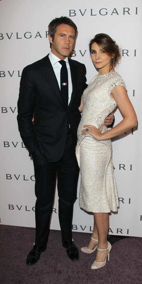 LOS ANGELES, FEB 19 - Prince Emanuele Filiberto di Savoia and Princess Clotilde Courau arrives at the BVLGARI Celebrates Elizabeth Taylors Jewelry Collection at the BVLGARI on February 19, 2013 in Beverly Hills, CA photo