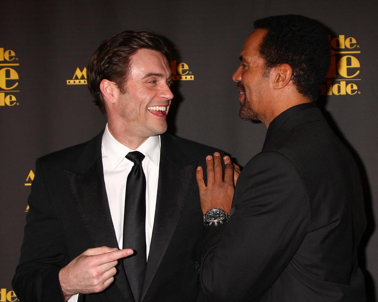 LOS ANGELES, FEB 15 - Daniel Goddard, Kristoff St. John arrives at the 2013 MovieGuide Awards at the Universal Hilton Hotel on February 15, 2013 in Los Angeles, CA photo