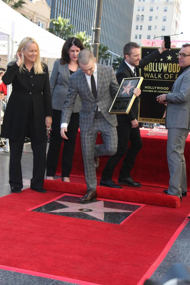 LOS ANGELES, NOV 12 - Chris Hardwick, Chris Columbus, Daniel Radcliffe, Leron Gubler, CHamber officials at the Daniel Radcliffe Hollywood Walk of Fame Ceremony at the Hollywood Walk of Fame on November 12, 2015 in Los Angeles, CA photo