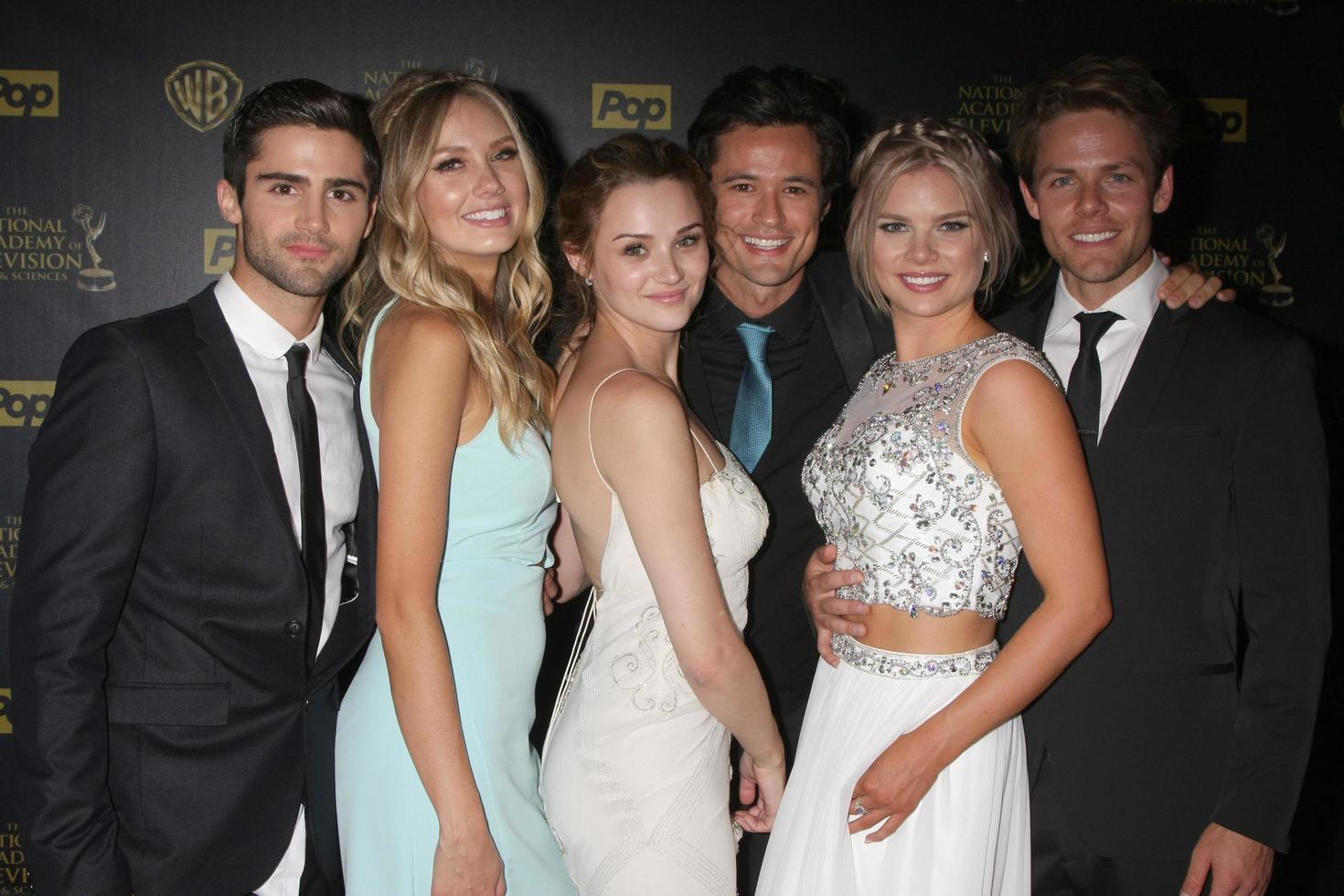 LOS ANGELES, APR 26 - Max Erlich, Melissa Ordway, Hunter King, Matthew Atkinson, Kelli Goss, Lachlan Buchanan at the 2015 Daytime Emmy Awards at the Warner Brothers Studio Lot on April 26, 2015 in Los Angeles, CA photo