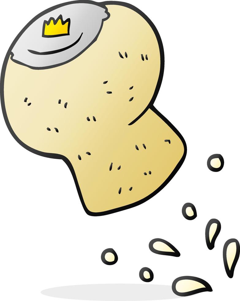 cartoon champagne cork vector