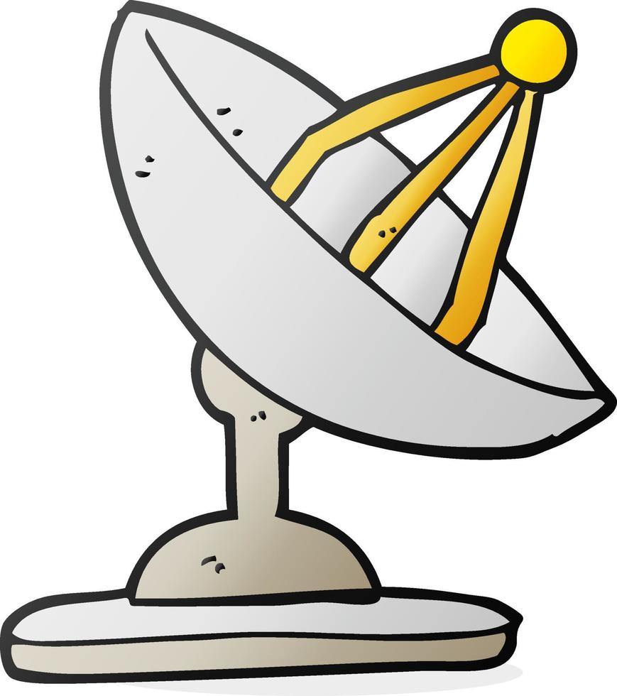 cartoon satellite dish vector