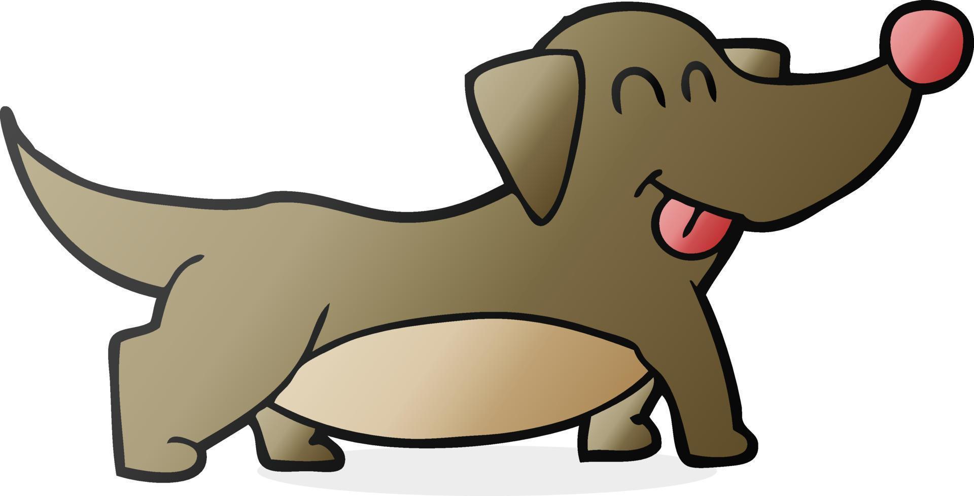 cartoon happy little dog vector