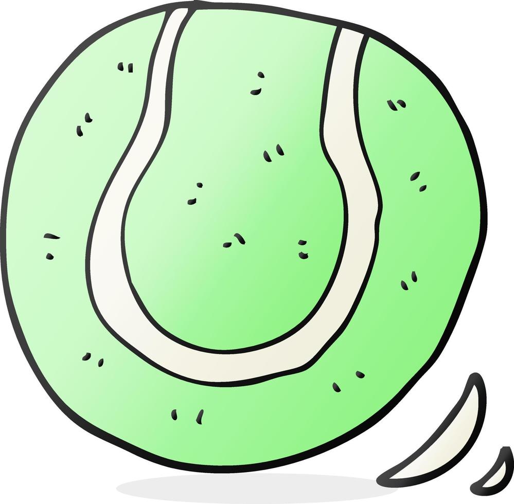 pelota de tenis de dibujos animados vector