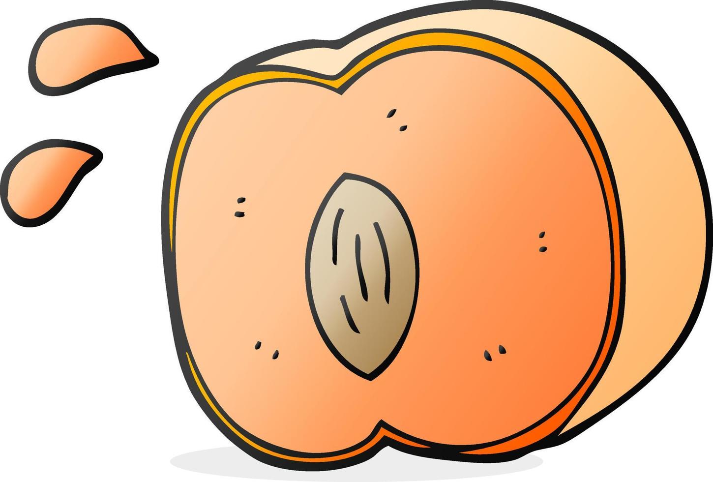 cartoon juicy peach vector