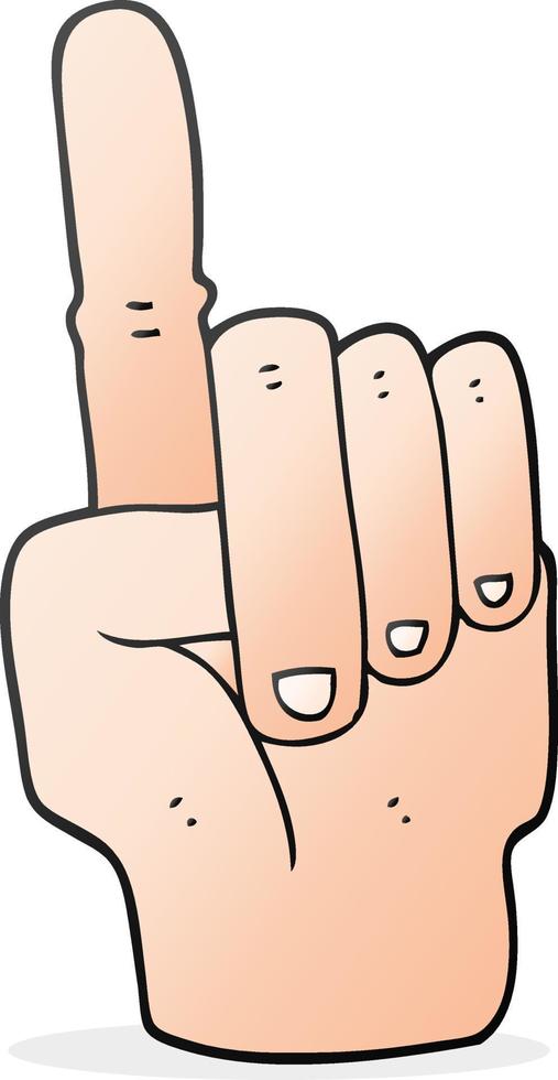cartoon pointing hand vector