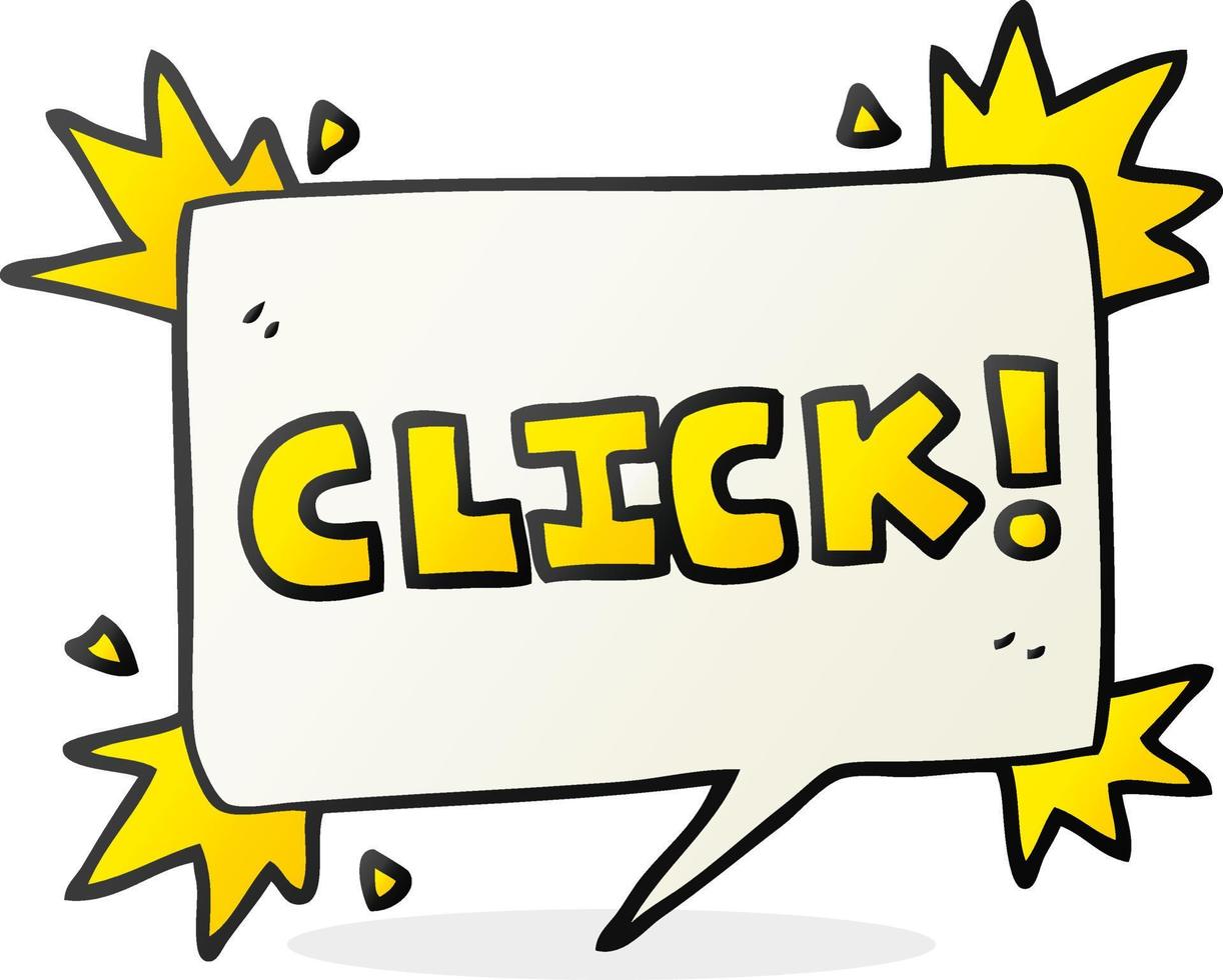 cartoon click sign vector