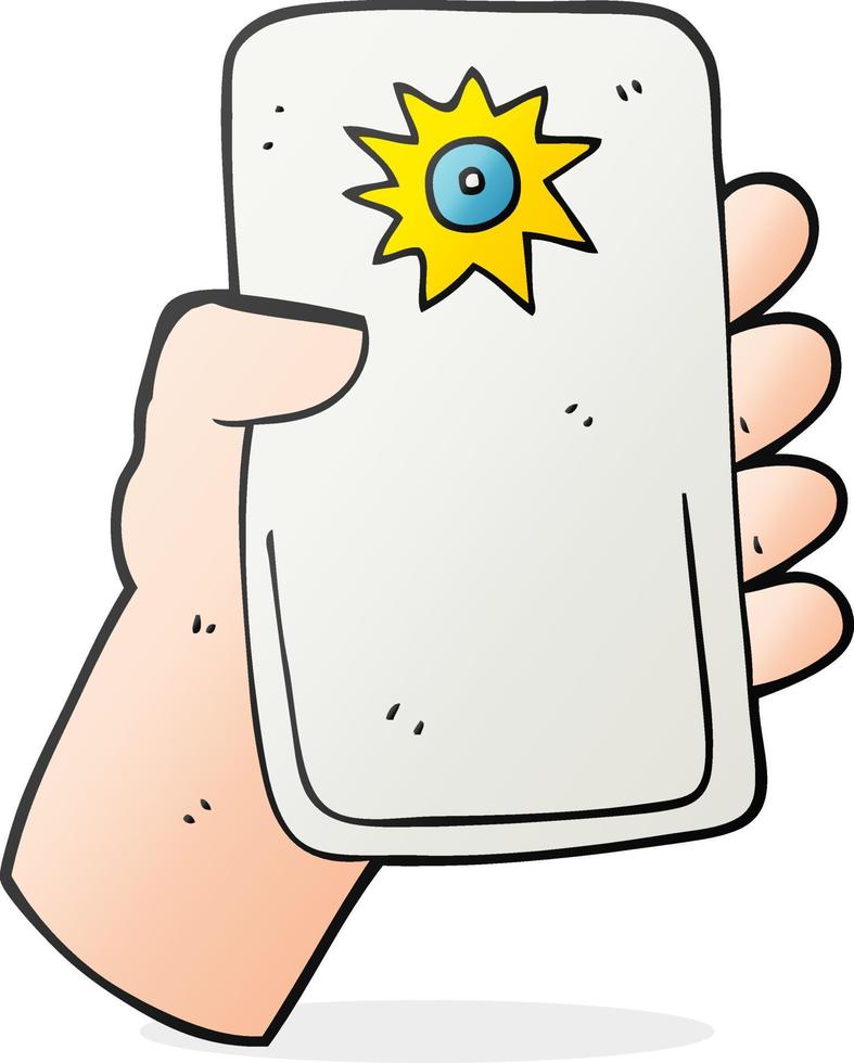 cartoon camera taking photo vector