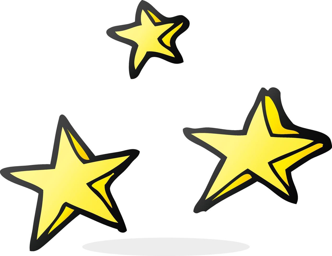 cartoon decorative stars doodle vector