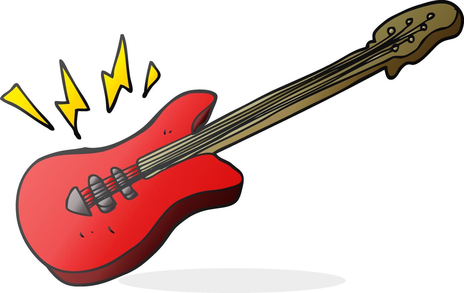 cartoon electric guitar 12296043 Vector Art at Vecteezy