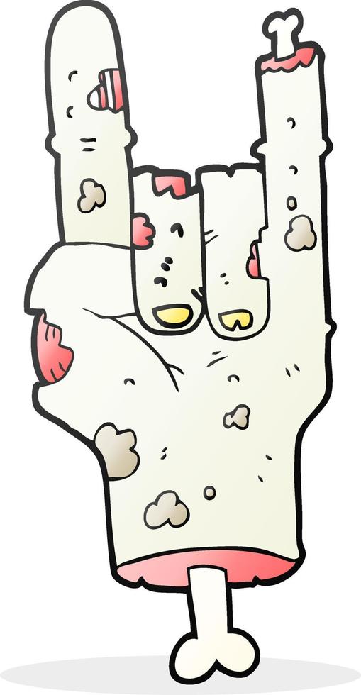 cartoon zombie hand vector