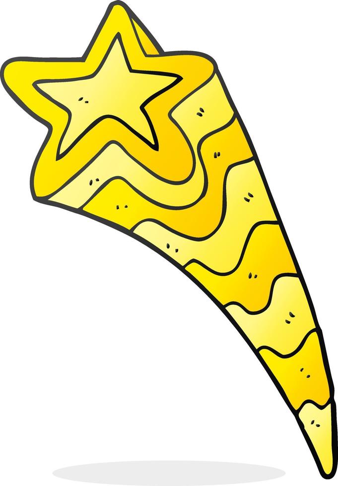 cartoon shooting star vector