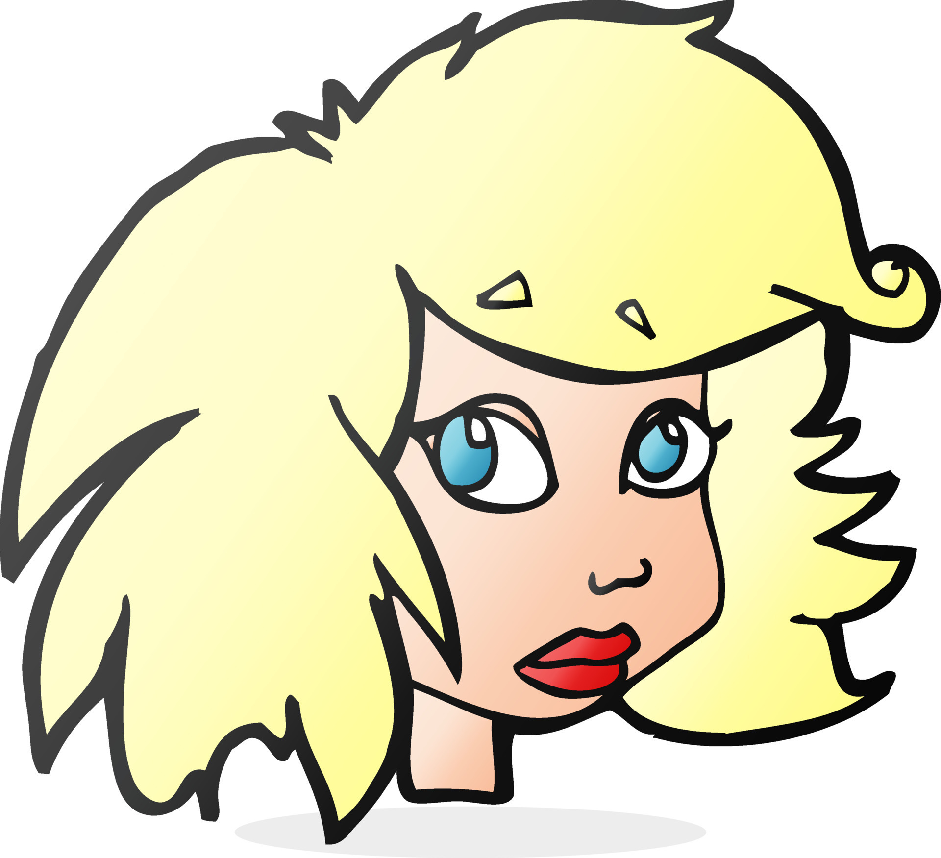 cartoon female face 12296068 Vector Art at Vecteezy