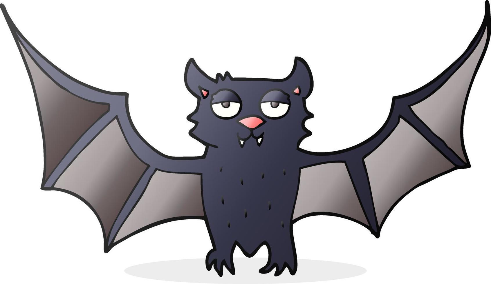 cartoon halloween bat vector